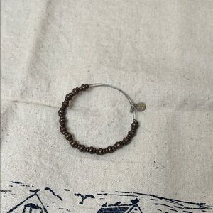Alex and Ani Dark Brown Beaded Hair Accessory